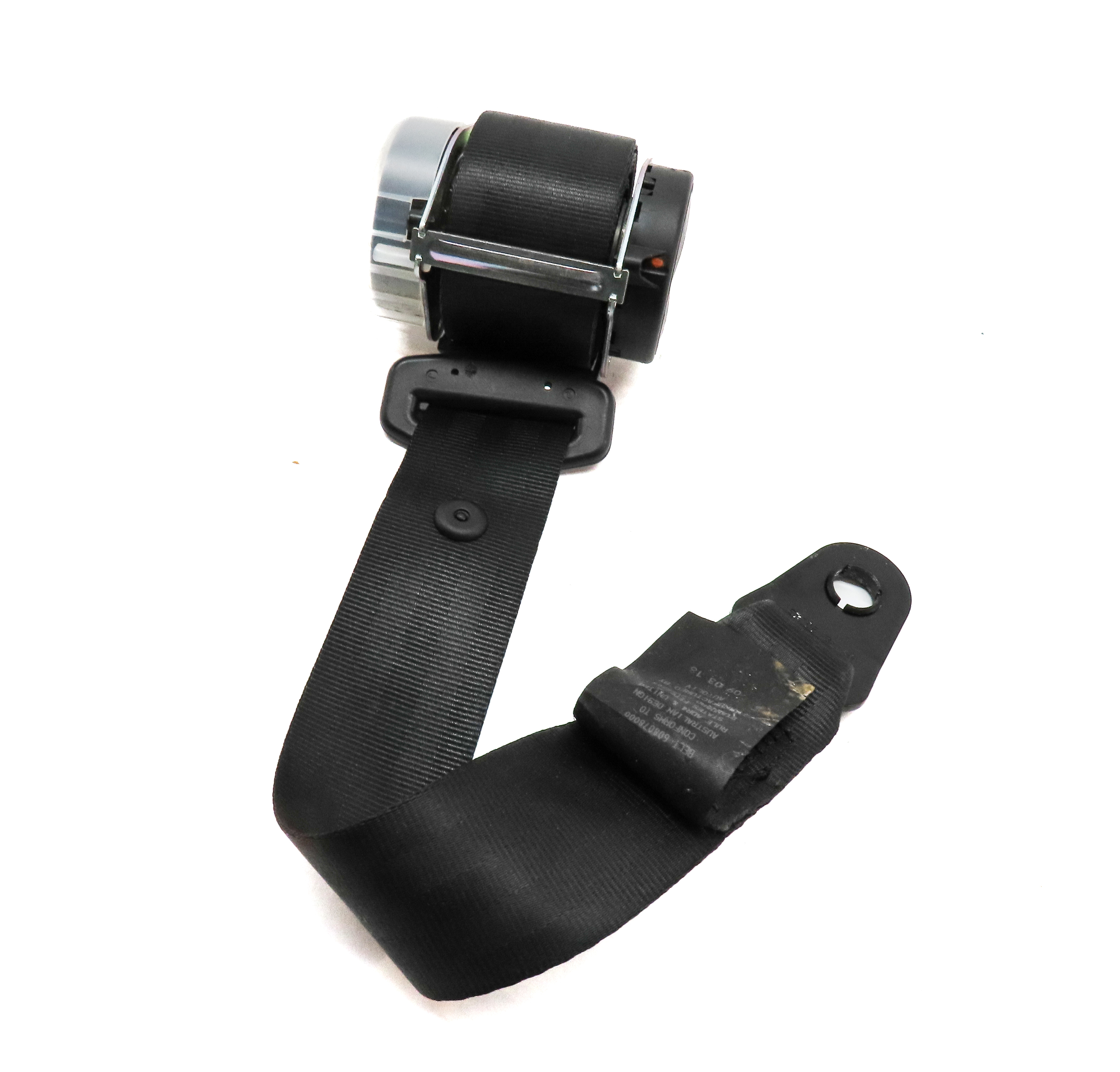 2009 LAND RANGE ROVER SPORT L320 REAR CENTER 2ND ROW SEATBELT RETRACTOR (BLACK) — exact item pictured